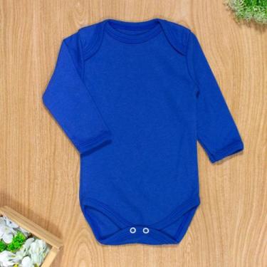 Imagem de Body para Bebê Manga Longa Em Suedine Básico Até 12 Meses - Era Uma Ve