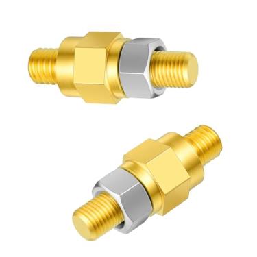 Imagem de 2 pacotes 3/20.3 cm-16 parafuso de terminal de bateria de pino lateral de latão, parafusos extensores de pino de bateria padrão acessórios para baterias