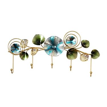 Imagem de Cabide organizador para casacos, cabideiro, moderno, chinês, montado na parede, quarto, sala de estar, corredor, decoração flutuante para banheiro, toalheiro de metal com 5 ganchos para chapéu e