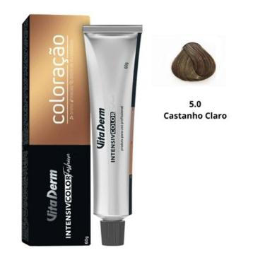 Imagem de 5.0 Castanho Claro Coloração Creme 60g Vita Derm