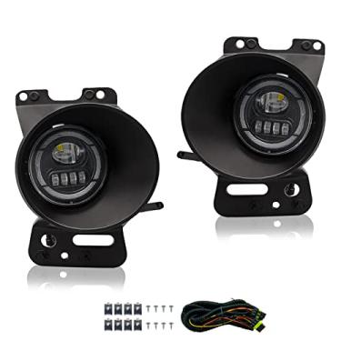 Imagem de Faróis de neblina de LED adequados para Ford F-150 2006 2007 2008 e 2006 2007 2008 2010 Lincoln Mark LT, um par de faróis de neblina com luz de circulação diurna e luz de seta