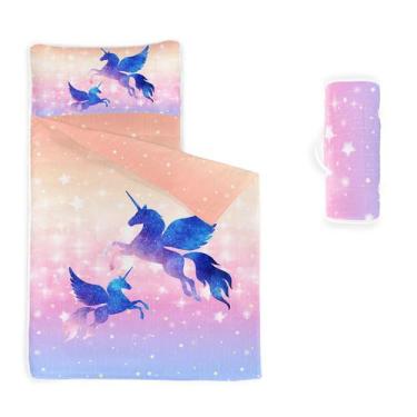 Imagem de Saco de dormir Nap Mat Datura home Unicorn com travesseiro de 3 a 7 an