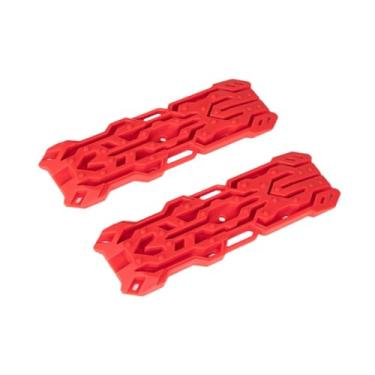 Imagem de Colaxi 2 peças de placa antiderrapante para escada de areia, acessórios de decoração modificados faça você mesmo, rampas leves para carro RC SCX10 1/8 1/10, Vermelho