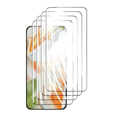 Imagem de Protetor de tela 4 peças para Google Pixel 9 Pro, vidro temperado HD cristal 9H alumínio de alta qualidade antirriscos capa amigável impressão digital (preto)