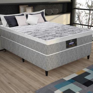 Imagem de Cama Box Conjugado Casal Com Colchão 138x65x188 New York Hf Gazin Cr35
