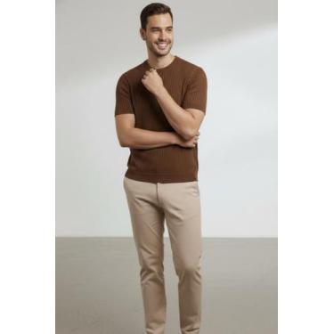 Imagem de Camisa Masculina Casual Tricot Texturizada Premium - LEX Menswear, Mar