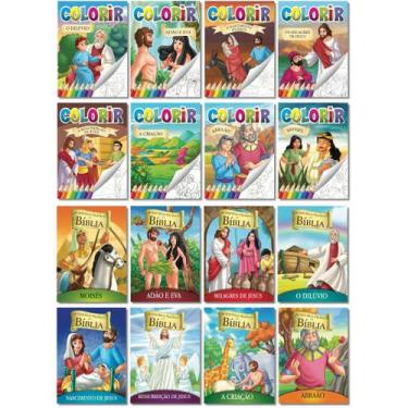Imagem de Kit - Histórias da Bíblia + Colorir Bíblia - 16 Livrinhos - Diversão G