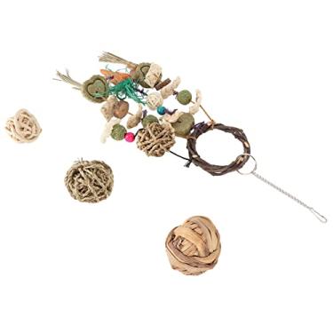 Imagem de Zhjvihx Brinquedos Pendurados de Animais Pequenos, Exercite de Dentes de Corda de Corda de Algas Marinhas de Coelho para Suprimentos para Animais de Estimação