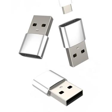 Imagem de Adaptador USB C fêmea para USB-A macho (pacote com 3) Tipo-C para USB compatível com Samsung Galaxy Note10 S22 S23 para iPhone 15 14 13 12 Pro Max para iPad carregador conector de alimentação