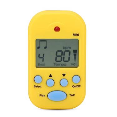 Imagem de RiToEasysports Multifuncional Mini Digital Beat Tap M50 Tempo Metrônomo Braçadeira/suporte para Entusiastas da Música (Amarelo)