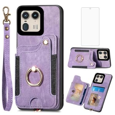 Imagem de Asuwish Capa de telefone compatível com Moto Edge 50 FGDGNK US roxa