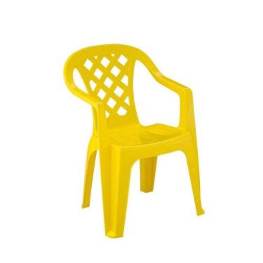 Imagem de Cadeira Plástica Empilhável Giorgia Amarela Pisani - Pisani Plásticos