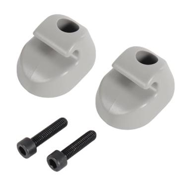 Imagem de RALBDX Par de clipe de viseira de sol cinza interior compatível com Kenworth Peterbilt Interior # S16-1023-661 (F01377-2)