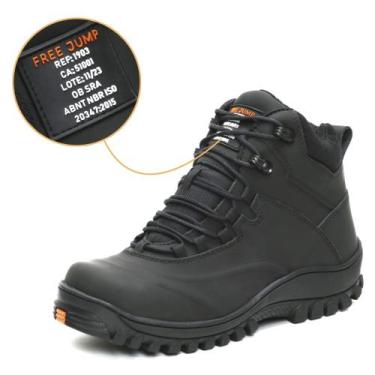 Imagem de Bota Coturno masculino em couro emborrachado com CA do trabalho - PIRE