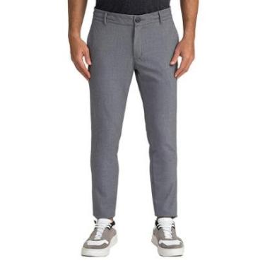 Imagem de Calça Social Masculina Docthos Fit Cropped Cinza - 601-Masculino