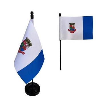 Imagem de Bandeira de Mesa Cidade Niterói 14x21 cm com Pedestal Decorativo - no-