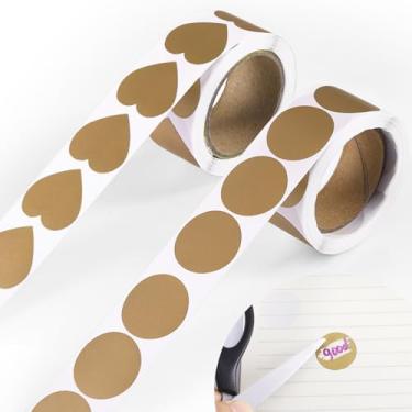 Imagem de 600 adesivos de raspar, etiquetas redondas e em formato de coração de 2,5 cm, autoadesivas, faça seus próprios cartões de raspar para bilhetes de loteria, sorteio de prêmios, presente de dia dos