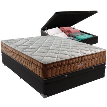 Imagem de Cama Box Baú E Colchão Anjos Star Pillow In Molas Ensacadas Casal Anjos Casal Preto
