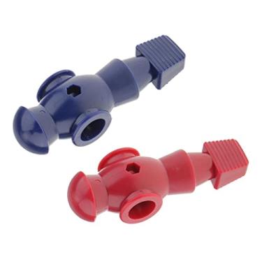 Imagem de Luzhengyang 2 peças de plástico rígido Dynamo Foosball Man Player Tournament Style - Ótimo para substituição masculina de futebol de mesa. Serve para varas de pebolim padrão de 1,5 cm. Para mesas de