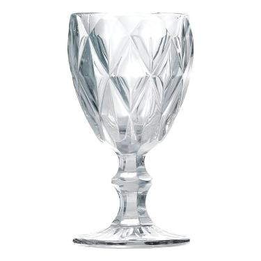 Imagem de Taça De Vidro Diamond Diamante Transparente 300ml água Class Home