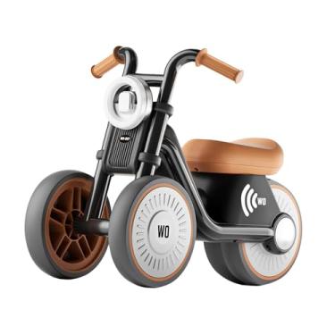 Imagem de Milageto Bicicleta de equilíbrio infantil, presente para meninos e meninas, bicicleta de 3 ro sem pedal para crianças de 1 ano, presentes para meninos e, Preto