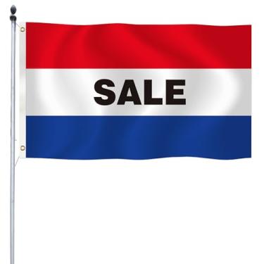 Imagem de Bandeiras de venda para sinal de negócios, 9,5 x 1,5 m, bandeiras de casa de negócios para ambientes externos, ambientes internos, pátio, gramado, fora do quintal, banner decoração