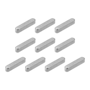 Imagem de uxcell Chave de pena redonda de 10 peças, chave de eixo de acionamento paralelo de aço inoxidável de 3 x 3 x 16 mm para conexão de fixação tipo de eixo