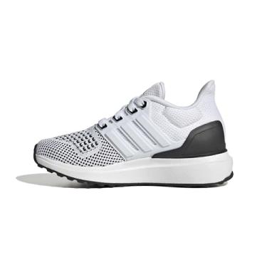 Imagem de adidas Ultradream DNA Tênis esportivo de renda elástica, branco/preto, 1 criança pequena unissex EUA, Branco/Preto, 1 Little Kid