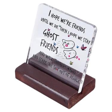 Imagem de Placa de sinalização para decoração de mesa, elegante, colorida, durável, madeira, placa de decoração para mesas de cabeceira de escritório, madeira sintética acrílica 12x12x0,8cm