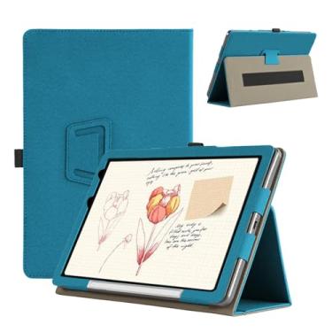 Imagem de Capa para X PPen Magic Note Pad 10,95 polegadas, capa para tablet KONXISA com adsorção magnética, capa protetora dobrável de couro PU com suporte para caneta, capa de proteção para tablet, azul