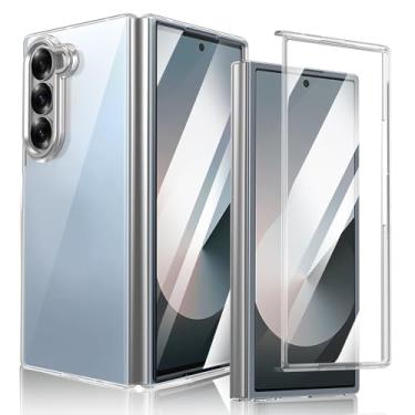 Imagem de LazyGoose Capa fina para Samsung Galaxy Fold 7 [antiamarelamento e anti-impressões digitais] Proteção de tela embutida e proteção de lente, capa transparente transparente.