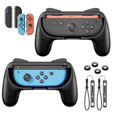 Imagem de BINBOK VR Steering Wheels & Grips For Nintendo Switch 2(2025)/Switch1/OLED Joycon (2 Grips)
