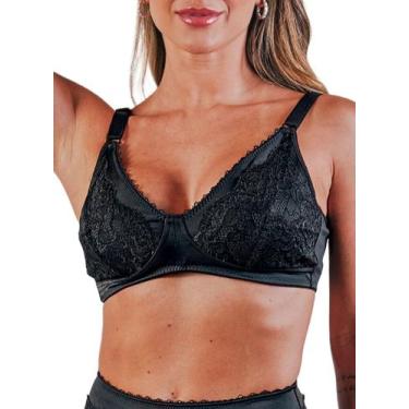 Imagem de Sutiã Sustentação Duloren 111724 Sem Bojo Sem Aro Renda Microfibra T. 