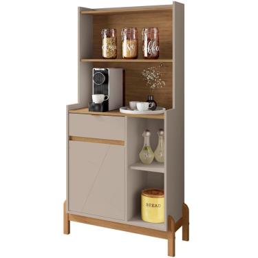 Imagem de Aparador Cantinho Cafe 50527 1 Porta 81cm Off White Cedro Dcasa Off White Cedro