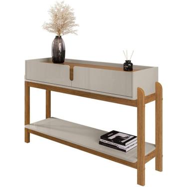 Imagem de Aparador 2 Gavetas 50524 130cm Off White Cedro Dcasa Off White Cedro