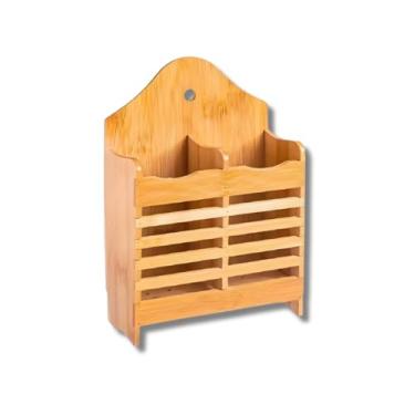 Imagem de Porta-Talheres de Bambu Premium para Cozinha – Design Natural, Sustentável e Elegante | Organização e Praticidade em um Só Produto