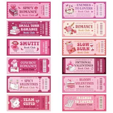 Imagem de Laffact Marcadores de página picantes para o dia dos namorados – 240 peças de rastreador de leitura em estilo bilhete fofo, romance rosa e marcador de página picante vermelho, acessórios para leitores