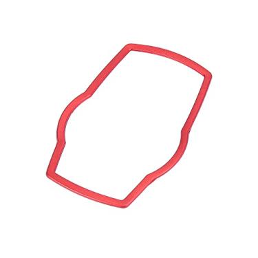 Imagem de X AUTOHAUX Capa de botão multimídia para console interior de carro decoração vermelha para BMW 2 3 4 5 6 7 Series F01 G01 F15 G05 F30 F10 G30 para BMW X1 X2 X3 X4 X5 X6 M5 Z4 Anos Variam