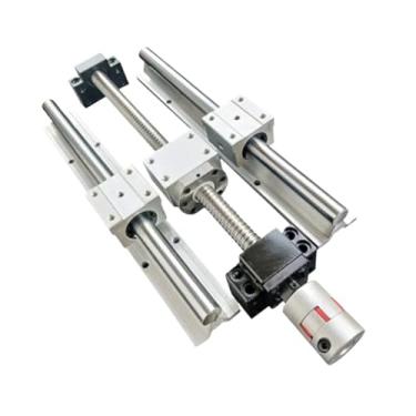 Imagem de 2 conjuntos: SBR20 Guia de trilho linear de 20 mm com 4 peças de roteador CNC de rolamento SBR20UU + fuso esférico RM1605+BKBF12 + acoplamento + alojamento (SFU1604)