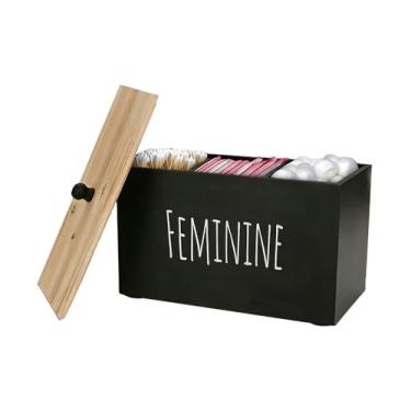 Imagem de Organizador De Pensos Higiénicos Para Casa De Banho | Organizador de Vaidade para Banheiro | Caixa Organizadora Com Tampa Para Pensos,Para Mulheres Meninas Casa De Banho Quarto Natal Escritório