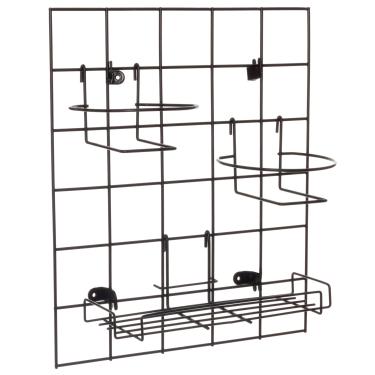 Imagem de Kit Jardim Vertical com Tela Decorativa 43cm Suporte Aramado com Prateleira e Porta Vaso para Parede