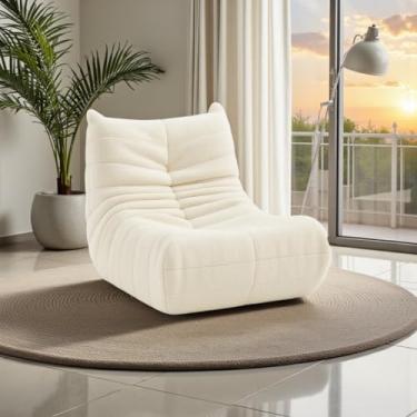 Imagem de Genérico, Poltrona Togo Pluff Prensada em Bouclé Luxo Design Moderno Conforto Premium Montagem Instantânea (bege)