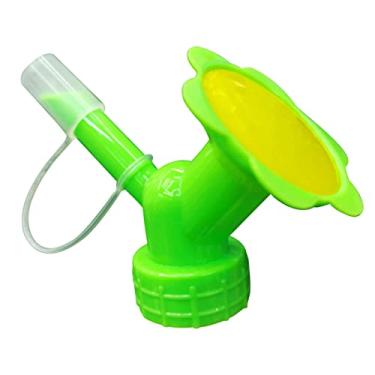 Imagem de Bico de rega duplo com tampa garrafa 2 em 1 para mudas internas plantas bonsai ferramenta jardim instalação fácil uniforme utilização resíduos