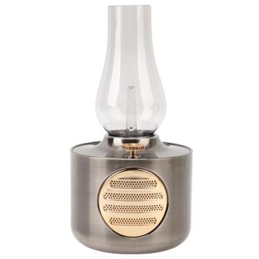 Imagem de Dpofirs Lâmpada retrô de Querosene, Alto-falante, Lanterna Vintage para Quarto, Lâmpada Decorativa de Mesa, Alto-falante para Ambiente de Sono Aconchegante (champanhe)