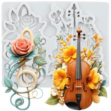 Imagem de MYPRACS Nota musical fondant molde de silicone para decoração de bolo de açúcar topo de cupcake pasta de goma de chocolate argila polímero