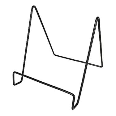 Imagem de Suporte para armazenamento de CDs Suporte moderno para registros lp, suporte para exibição de fio metal, prateleira armazenamento para mesa, home office, rack para cd, , gravação vinil ep(Black-CD)