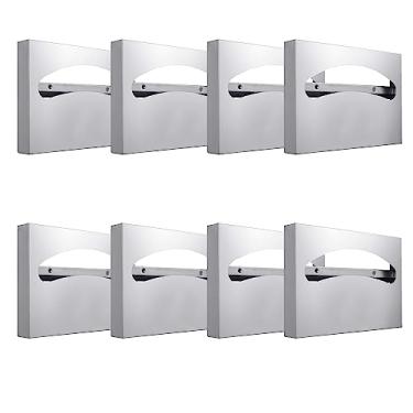 Imagem de Pacote com 8 - Dispensador de tampa de assento de vaso sanitário - Aço inoxidável de grau 304 - Capacidade 250 simples ou 1/2 dobra