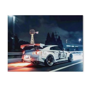 Imagem de HouLaiZhe Esportes Japoneses Jdm R34 Carro Spitfire Posters Tela Estética Sala Decoração de Parede Impressões Galeria Sala Decoração de Parede para Quarto Sala de Estar Escritório 18 x 24 polegadas