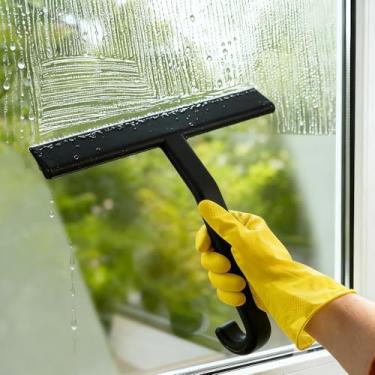 Imagem de Rodo de chuveiro para porta de chuveiro de silicone integrado com design de gancho embutido para pendurar e limpar sem esforço 32 cm