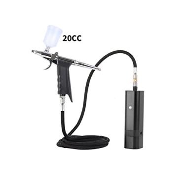 Imagem de Kit de Airbrush Recarregável com Gravidade Gatilho Tipo Pistola de Pulverização para Modelo de Arte Pintura Corporal Artista Maquiagem Nape Tattoos Bolo Ferramentas(TM80S Black G)